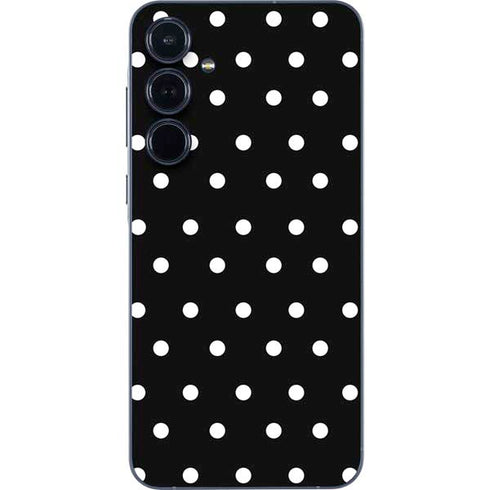 Black and White Polka Dots Galaxy A35 5G Skin